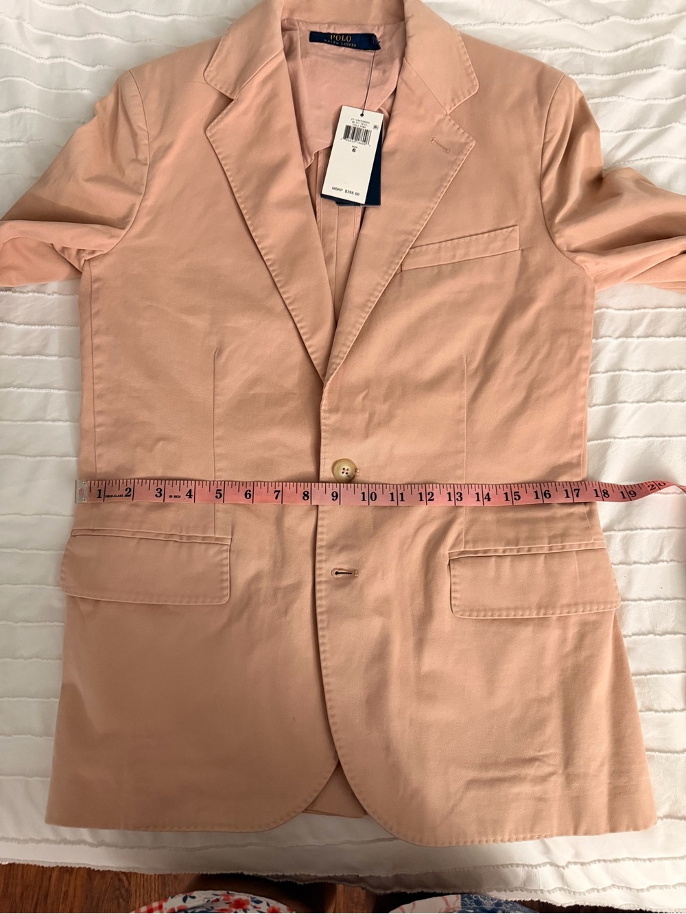 Polo by Ralph Lauren light pink Cotton Blazer - Picture 8 of 9